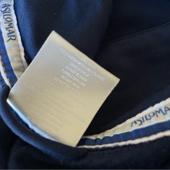 Asilomar Quarter Zip Sweatshirt Jacket Pullover Navy Blue with Pockets Size M - Picture 12 of 15